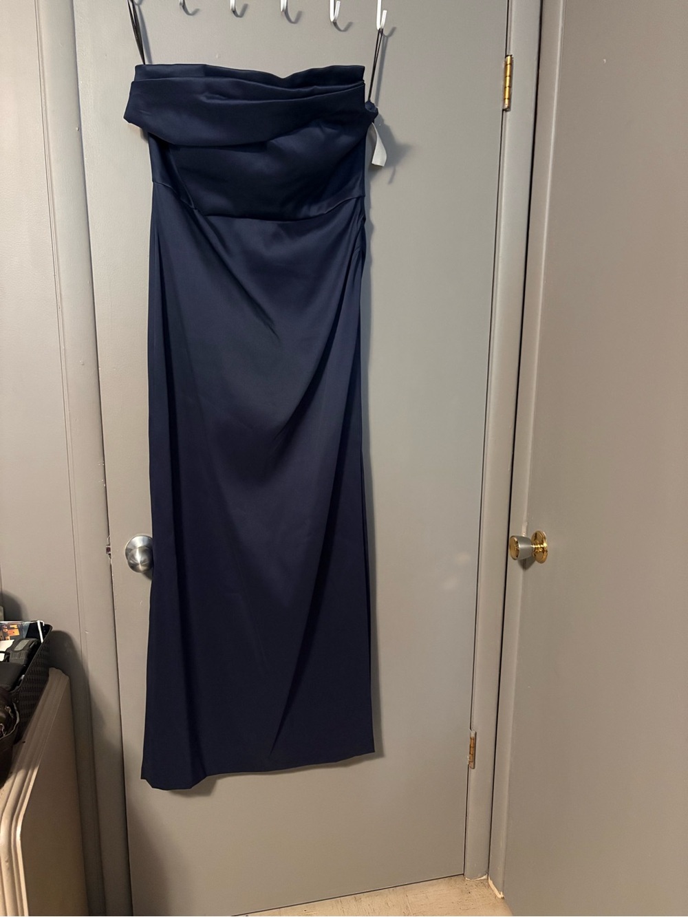 Donna Karan Strapless Midnight Blue Evening Gown